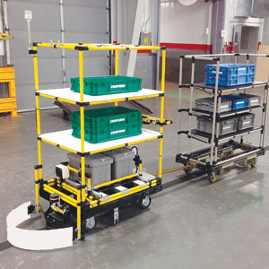 Roller conveyor unit load AGV