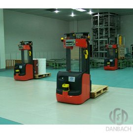 Forklift AGV is used in the automotive industry for front-end material distribution
